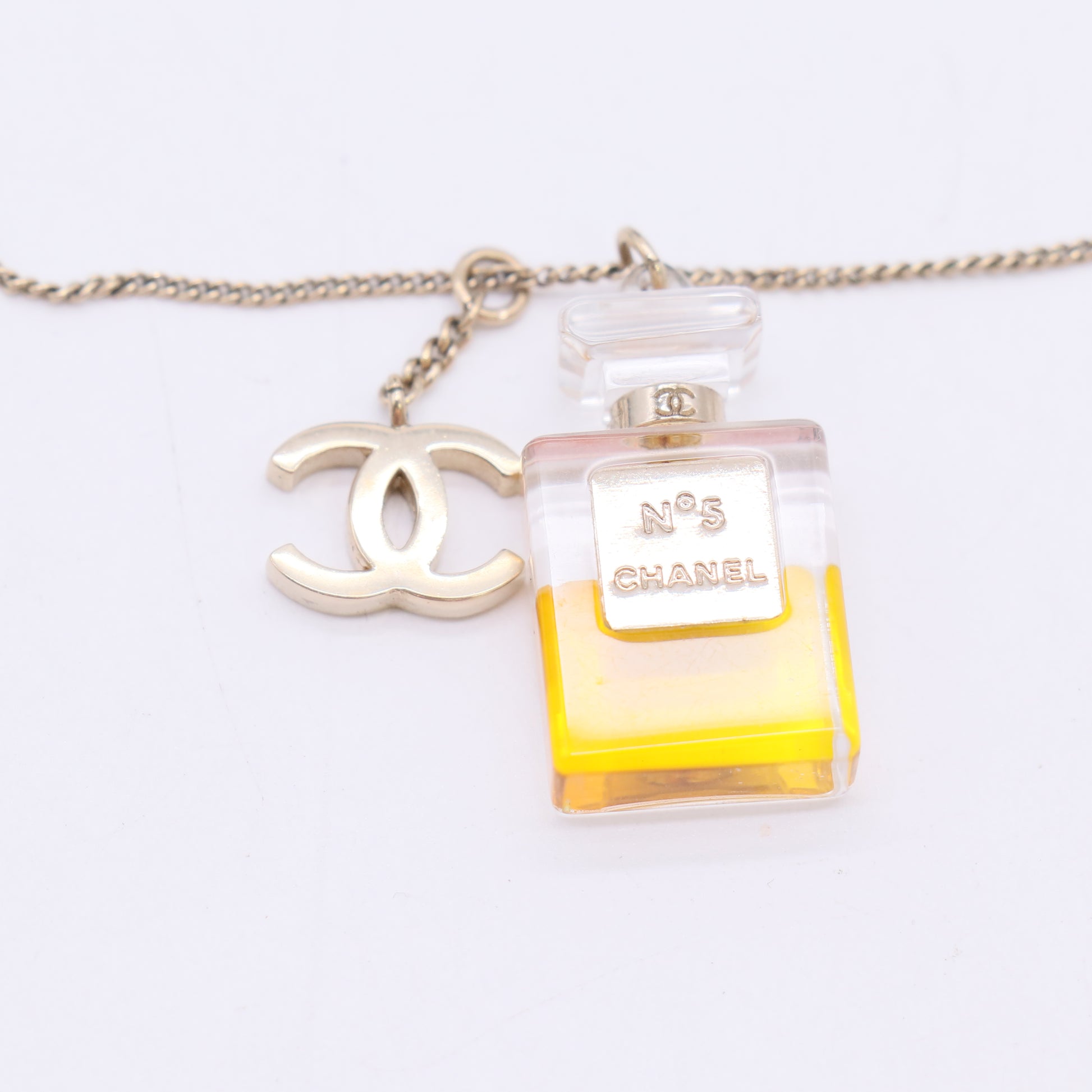 Chanel No. 5 Perfume Bottle Charm Necklace twins LDJ5542
