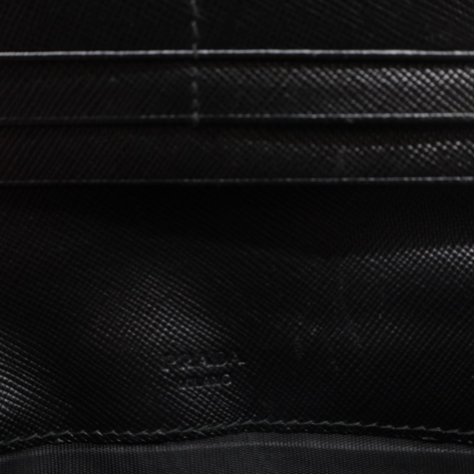 Black Saffiano Metal Leather Continental Wallet