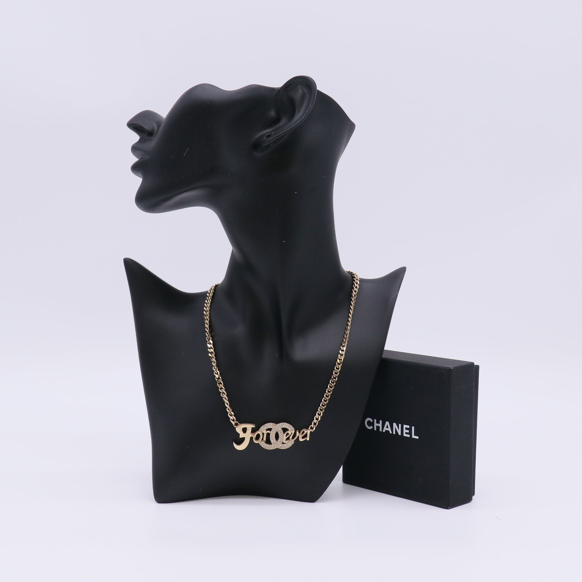 Chanel  Strass Forever CC Pendant Necklace twins LDJ5541