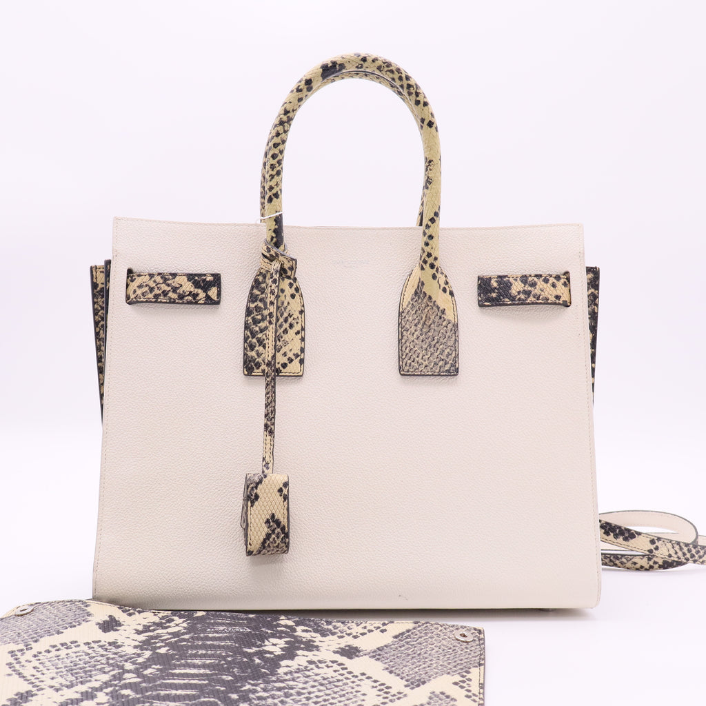 Sac de Jour NM Bag Leather with Python Embossed Detail Twins