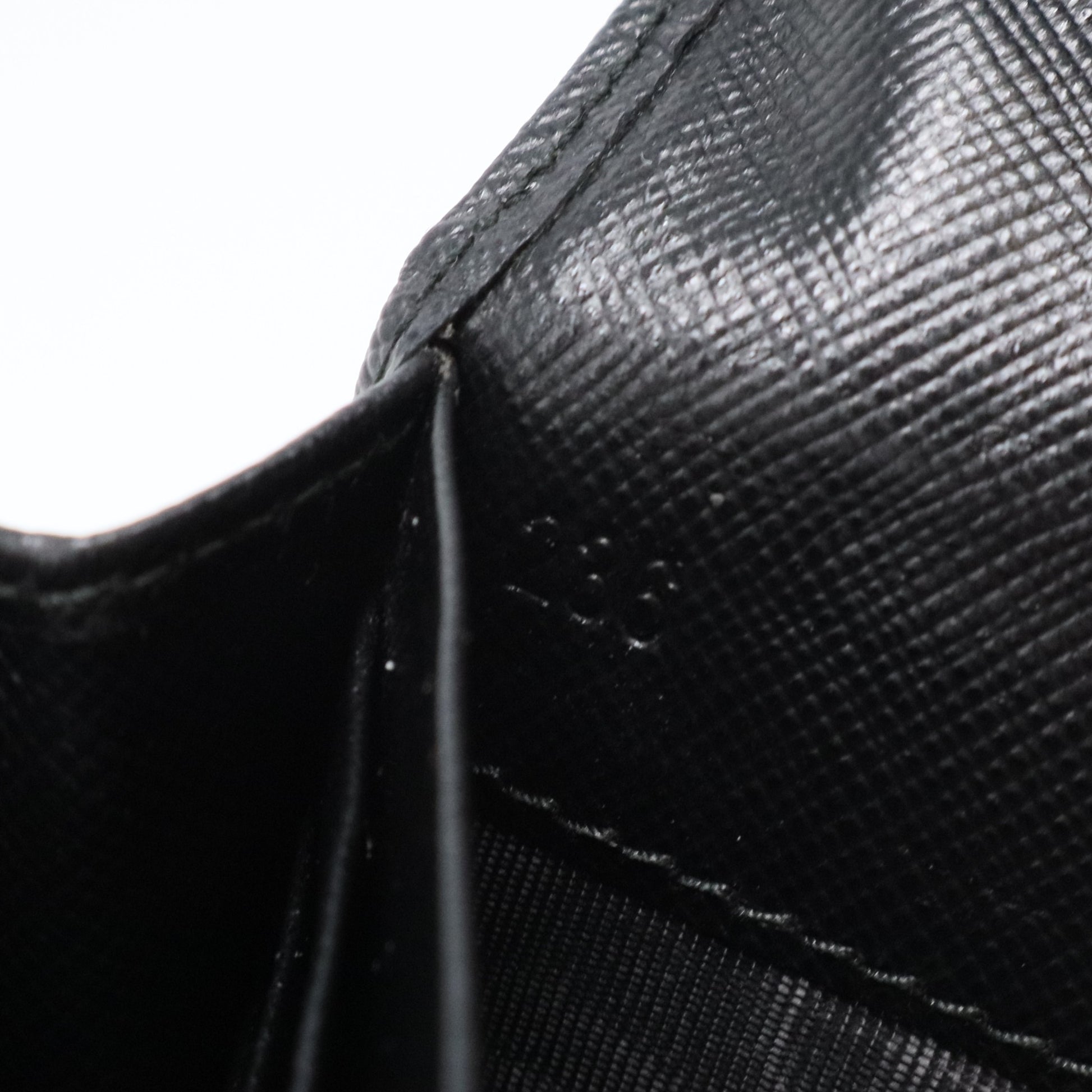 Black Saffiano Metal Leather Continental Wallet