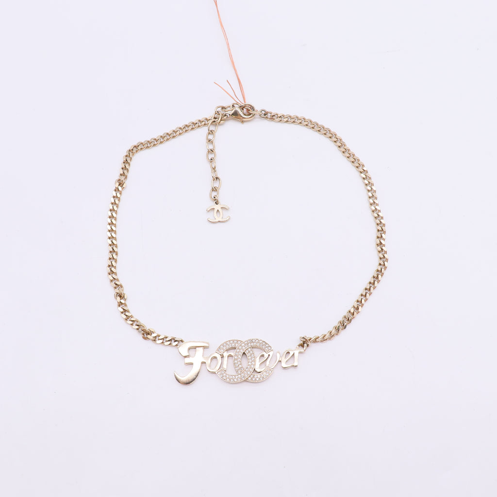 Chanel  Strass Forever CC Pendant Necklace twins LDJ5541