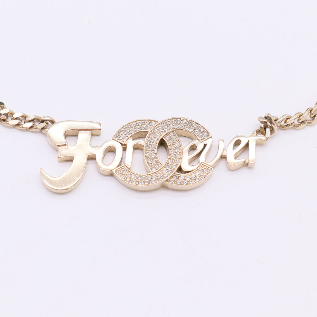 Chanel  Strass Forever CC Pendant Necklace twins LDJ5541