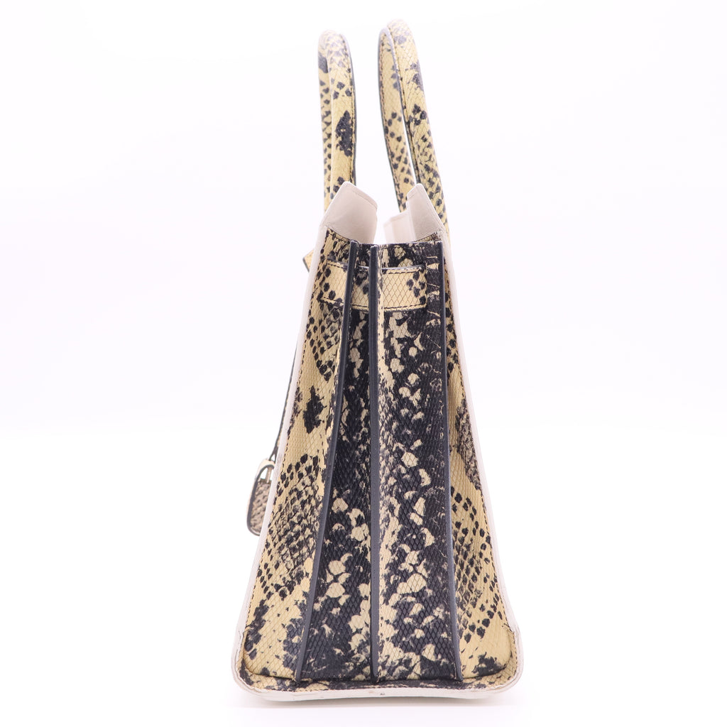 Sac de Jour NM Bag Leather with Python Embossed Detail Twins