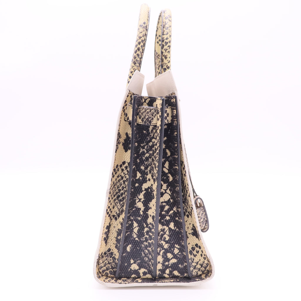 Sac de Jour NM Bag Leather with Python Embossed Detail Twins