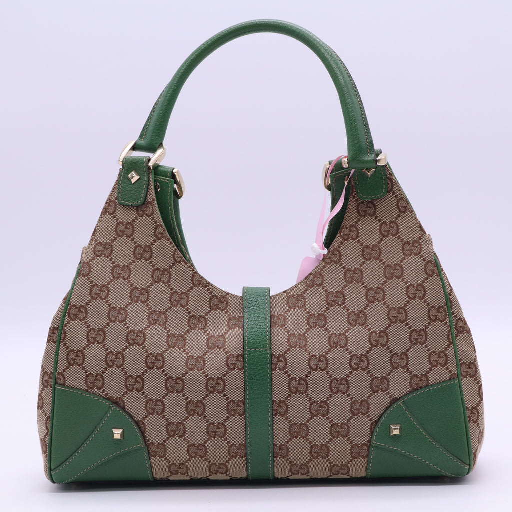 GG Canvas Nailhead Jackie Bardot Bag twins LDJ3560