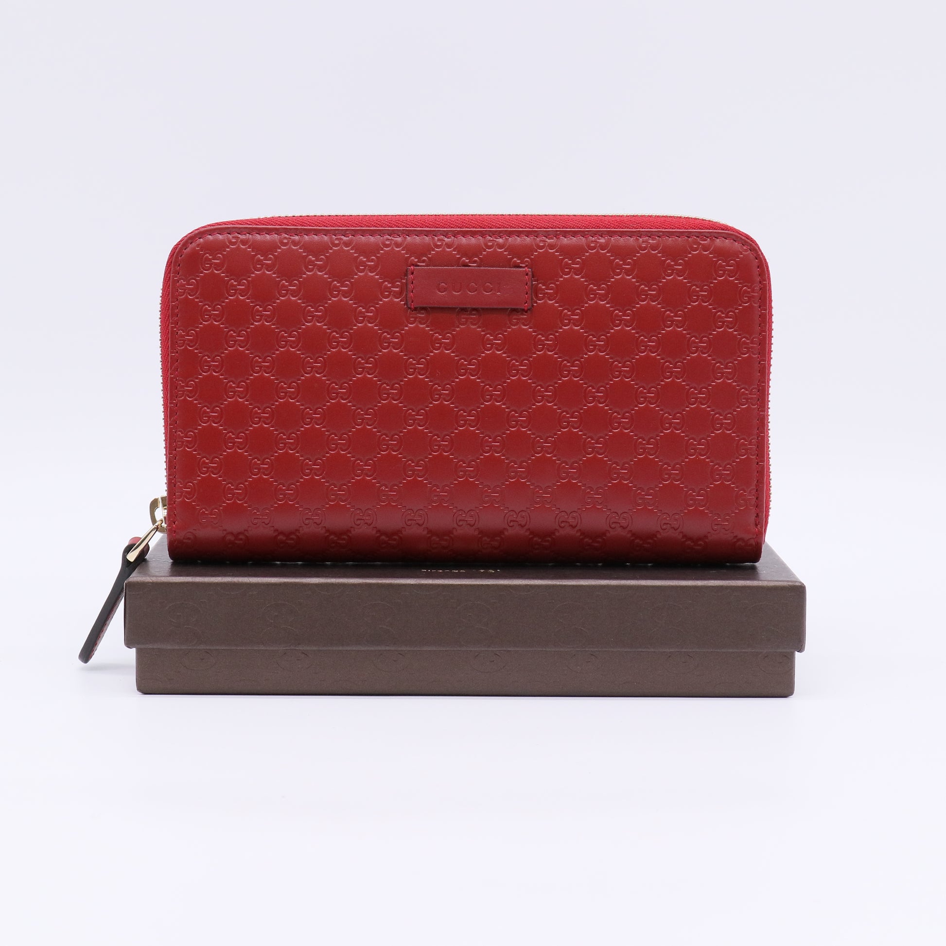 Gucci Microguccissima Leather Zip-Around Wallet W22552