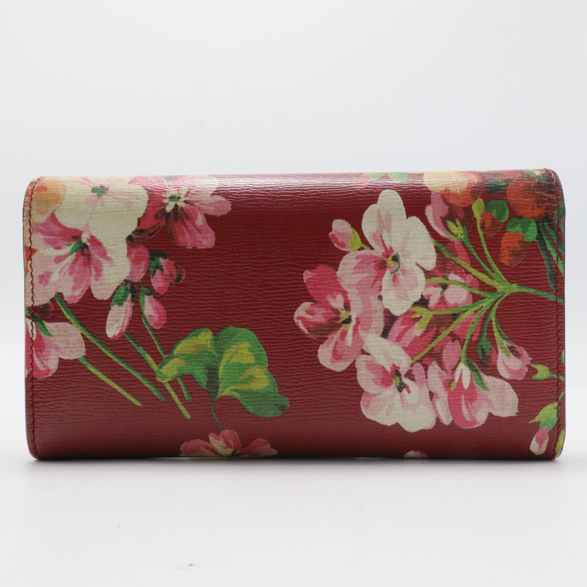 Icon Wallet on Chain Blooms Print Leather