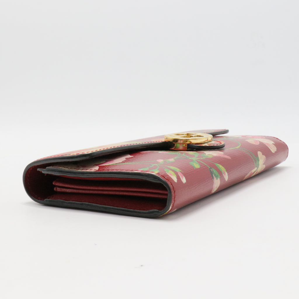 Icon Wallet on Chain Blooms Print Leather
