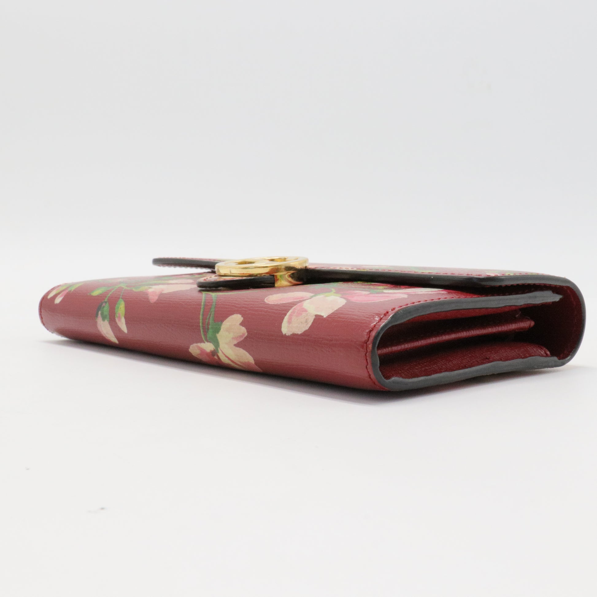 Icon Wallet on Chain Blooms Print Leather