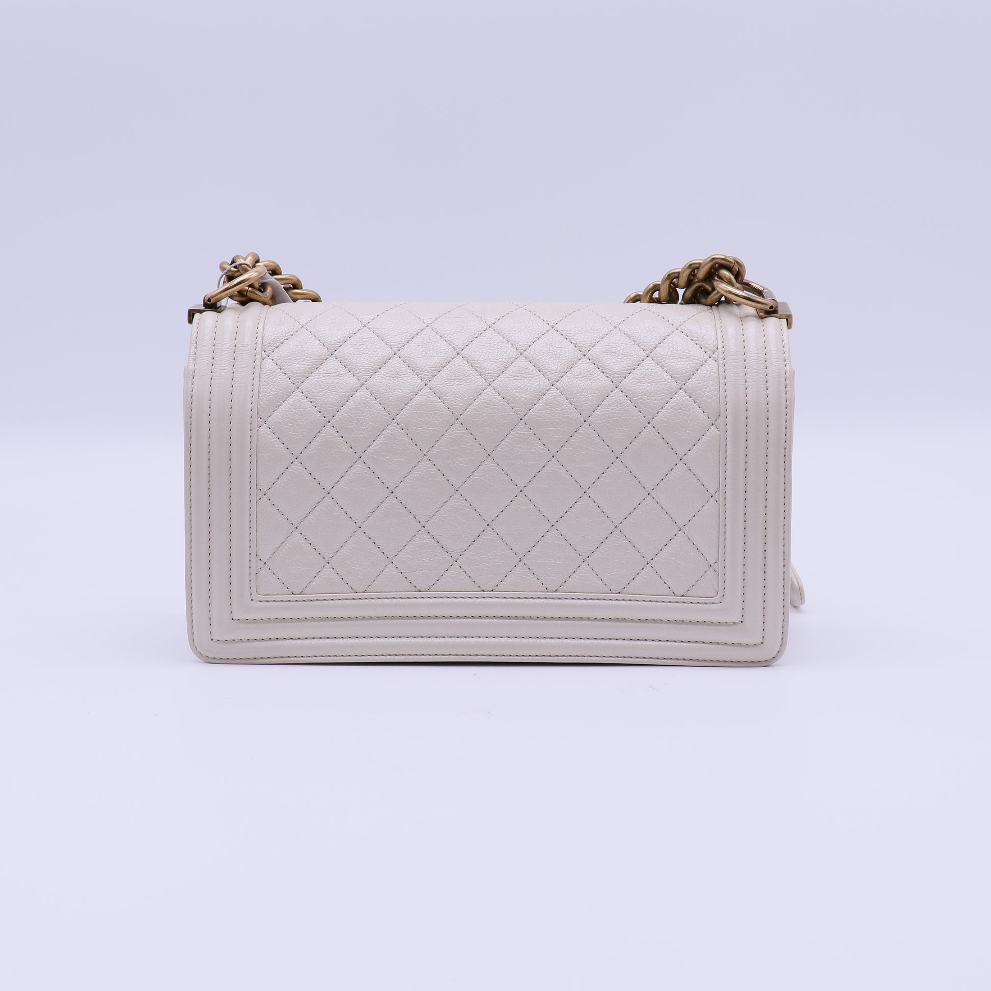 Boy Flap Bag Quilted Caviar Old Medium Twins B21792