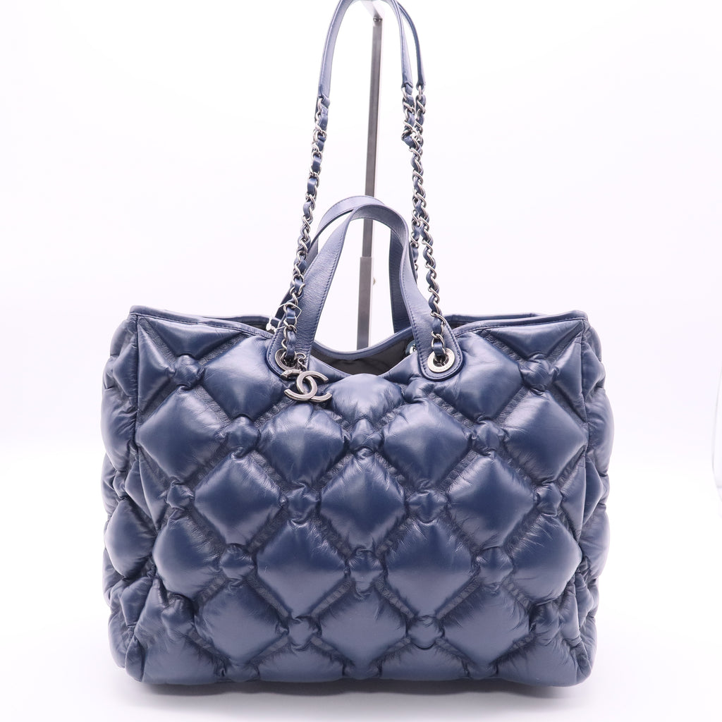 Chanel Calfskin Quilted Large Chesterfield Navy twins