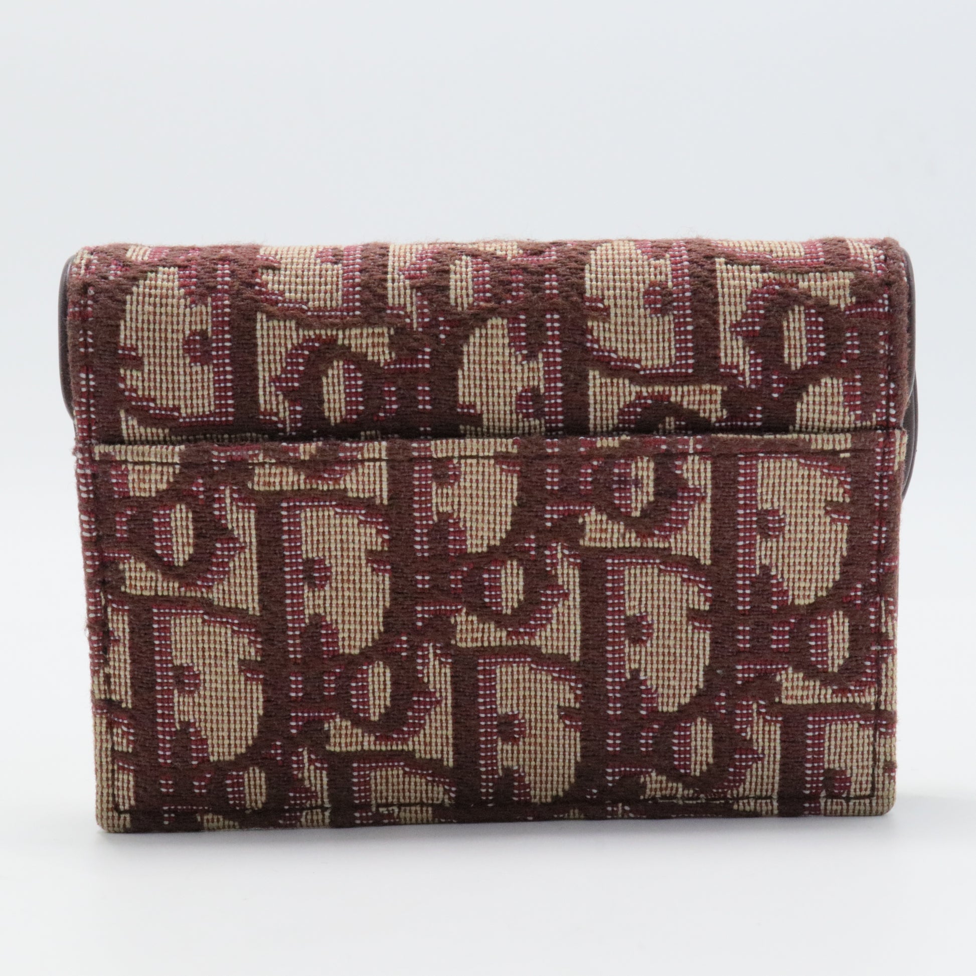 Oblique Saddle Card Holder Bordeaux