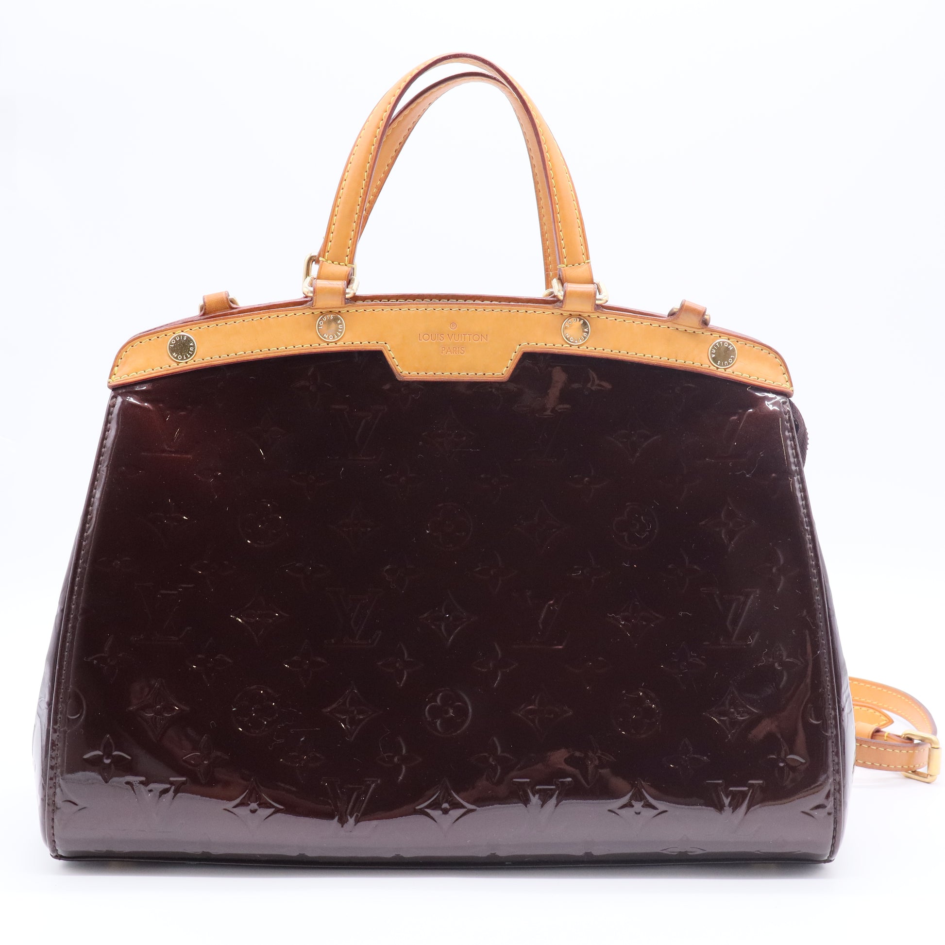 Amarante Monogram Vernis Brea MM Bag