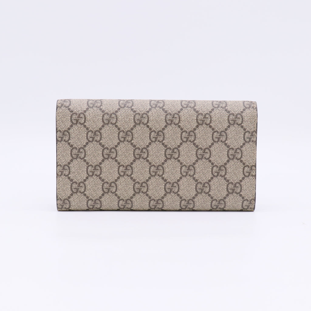 Gucci GG Supreme Mystic Cat Continental Wallet W22549