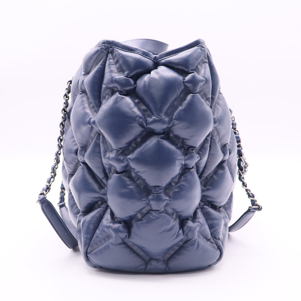 Chanel Calfskin Quilted Large Chesterfield Navy twins