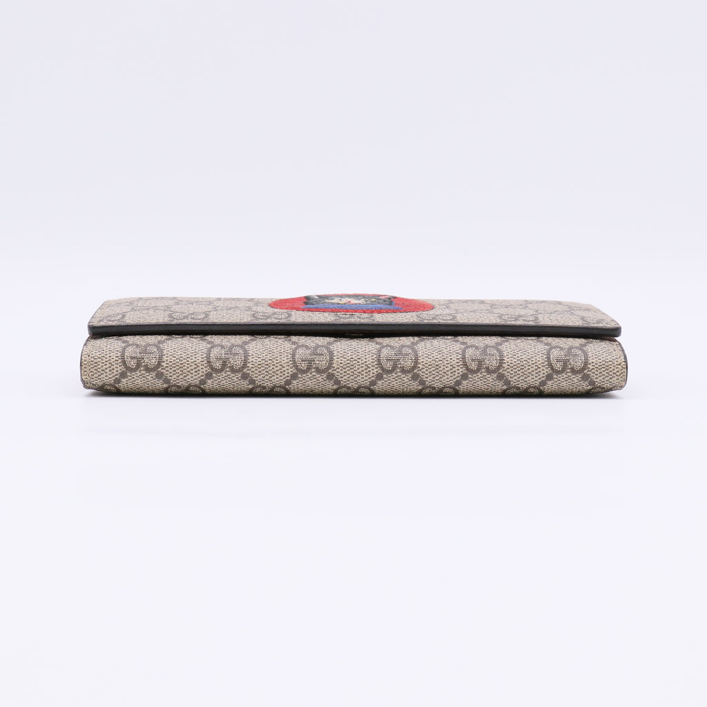 Gucci GG Supreme Mystic Cat Continental Wallet W22549