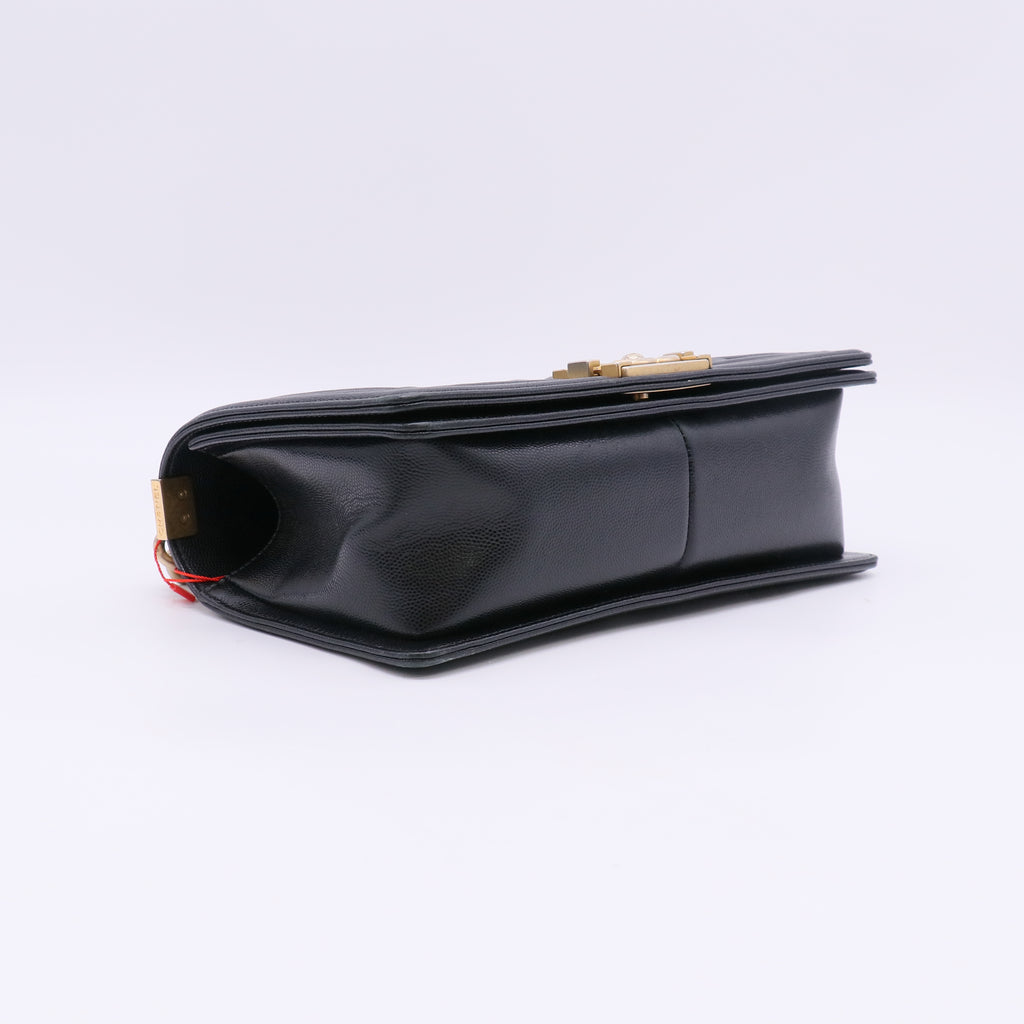 Chanel Caviar Quilted Medium Boy Flap Black twins LDJ5561