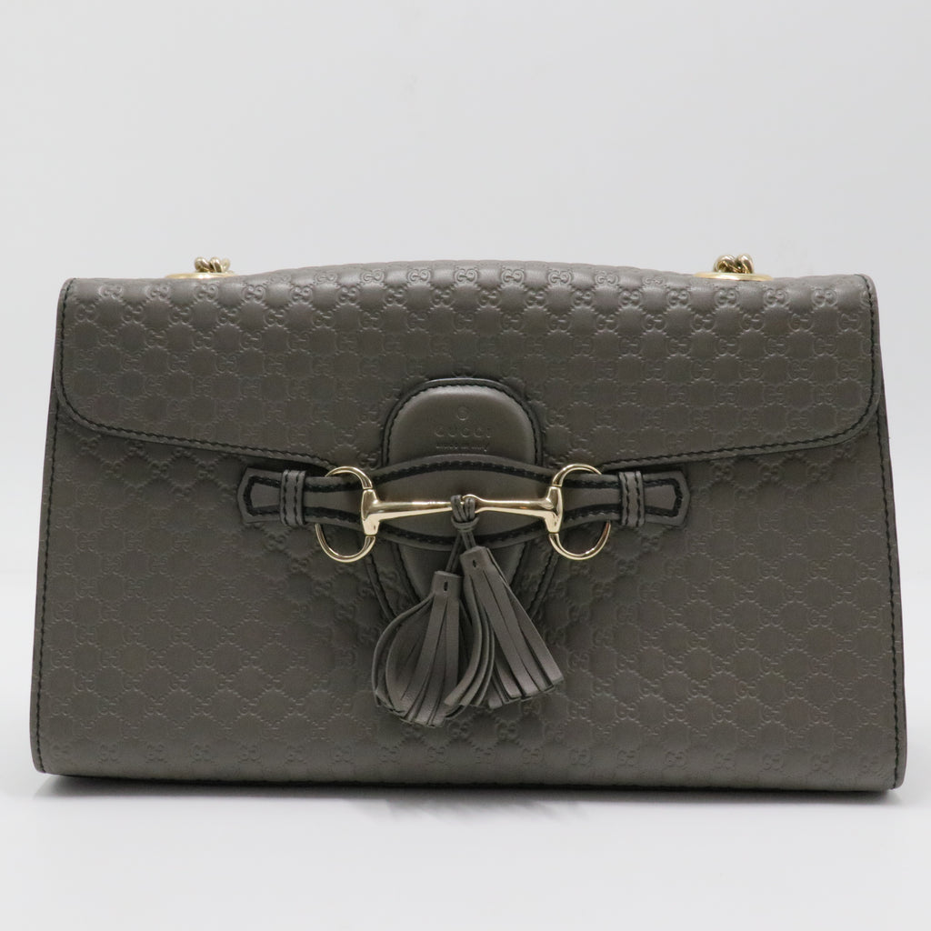 Emily Chain Flap Bag Guccissima Leather Medium