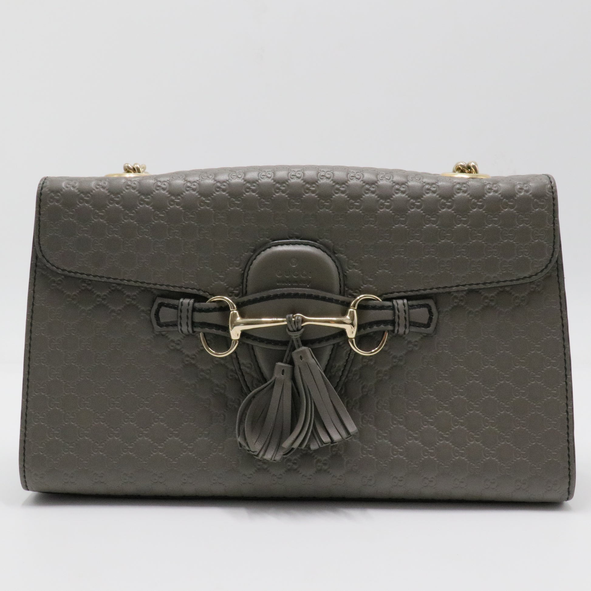 Emily Chain Flap Bag Guccissima Leather Medium