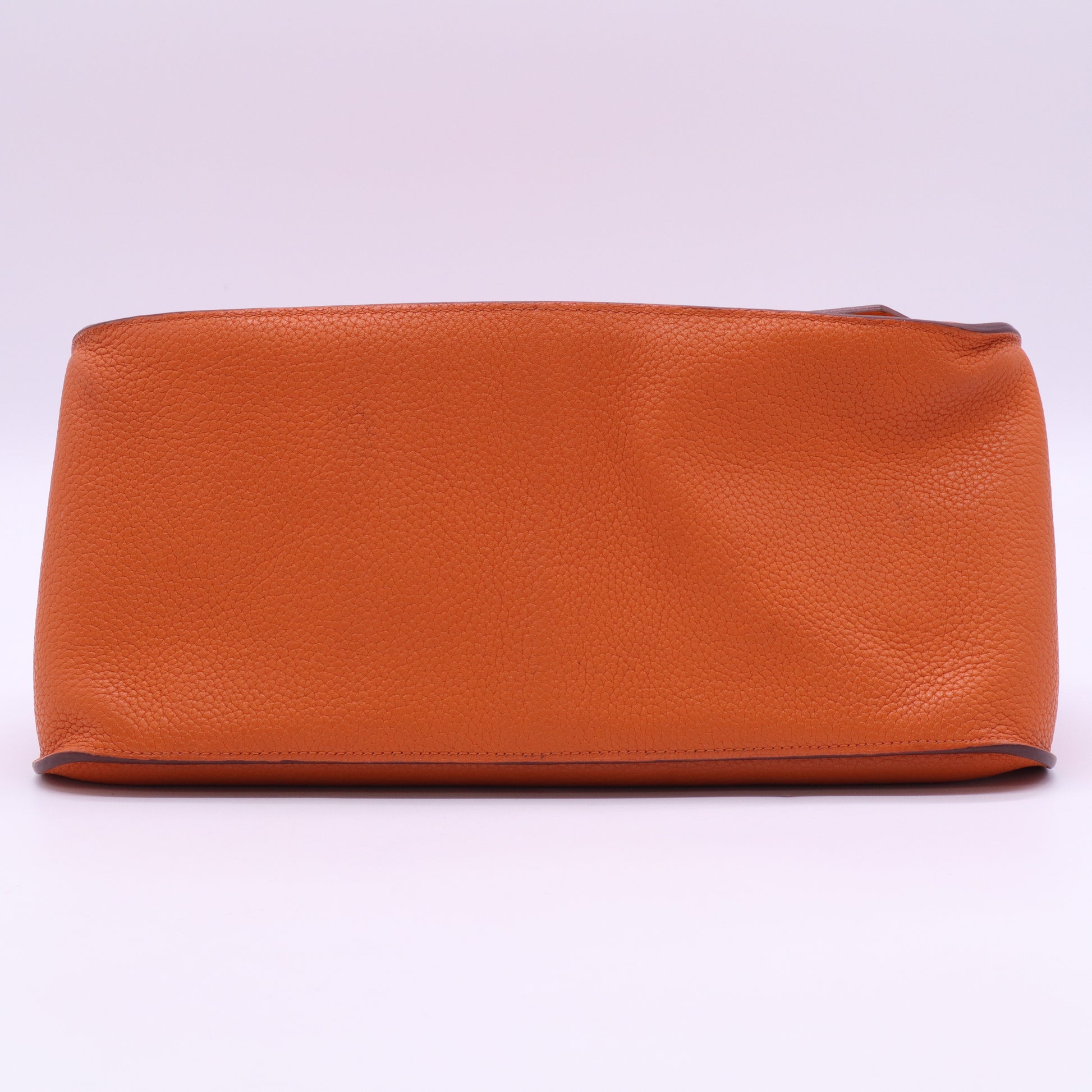 Hermes Jypsiere 34 Orange Clemence Leather Bag  B20584