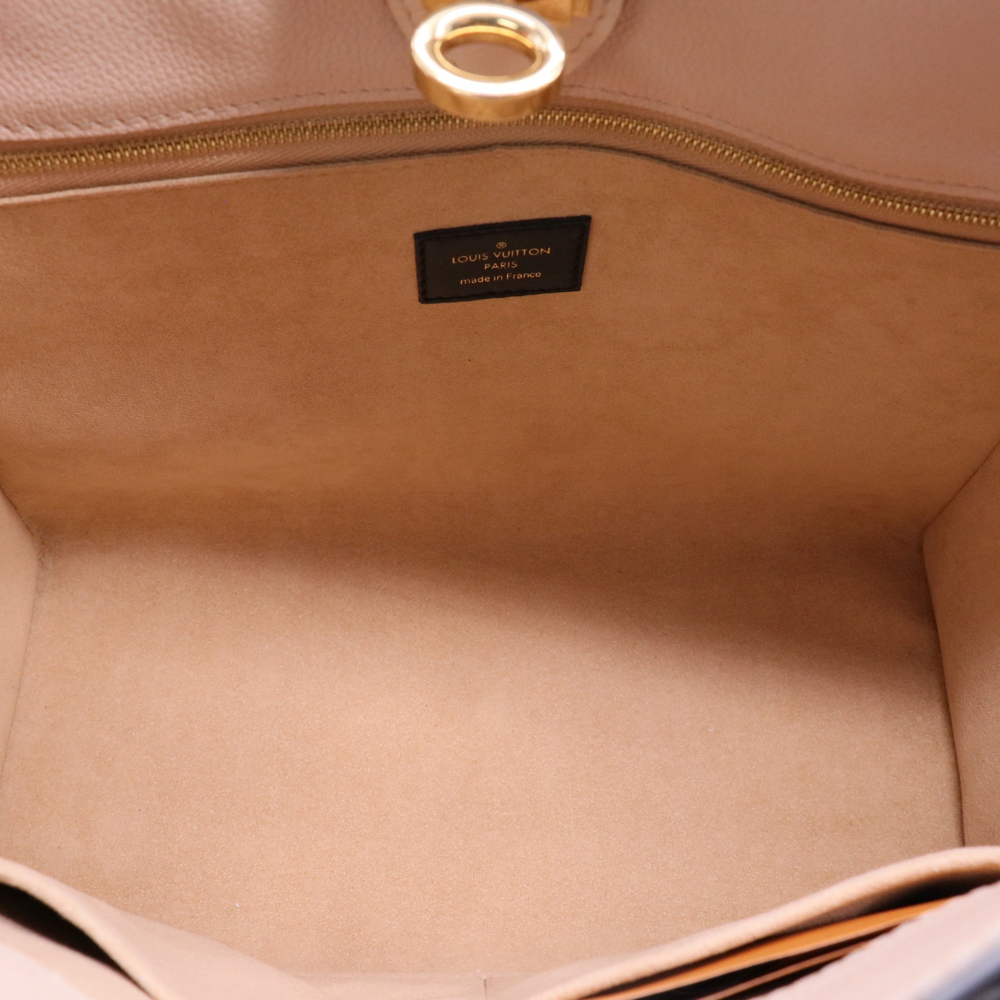 On My Side Tote Leather with Monogram Canvas MM Twins LDJ2804