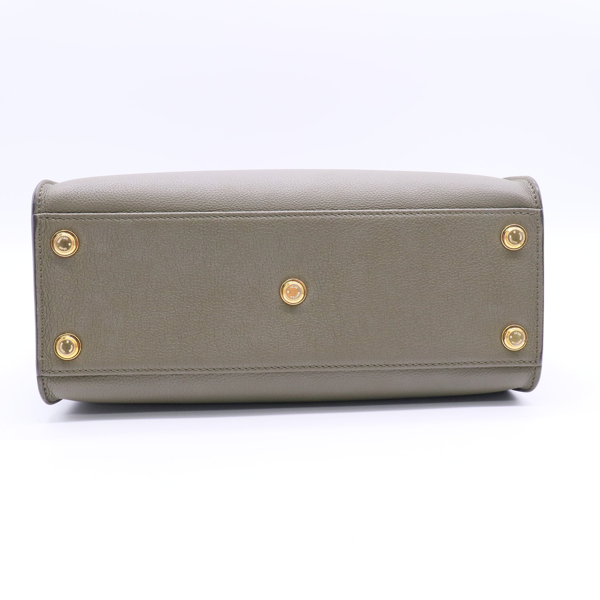 On My Side Tote Leather with Monogram Canvas MM Twins LDJ2804