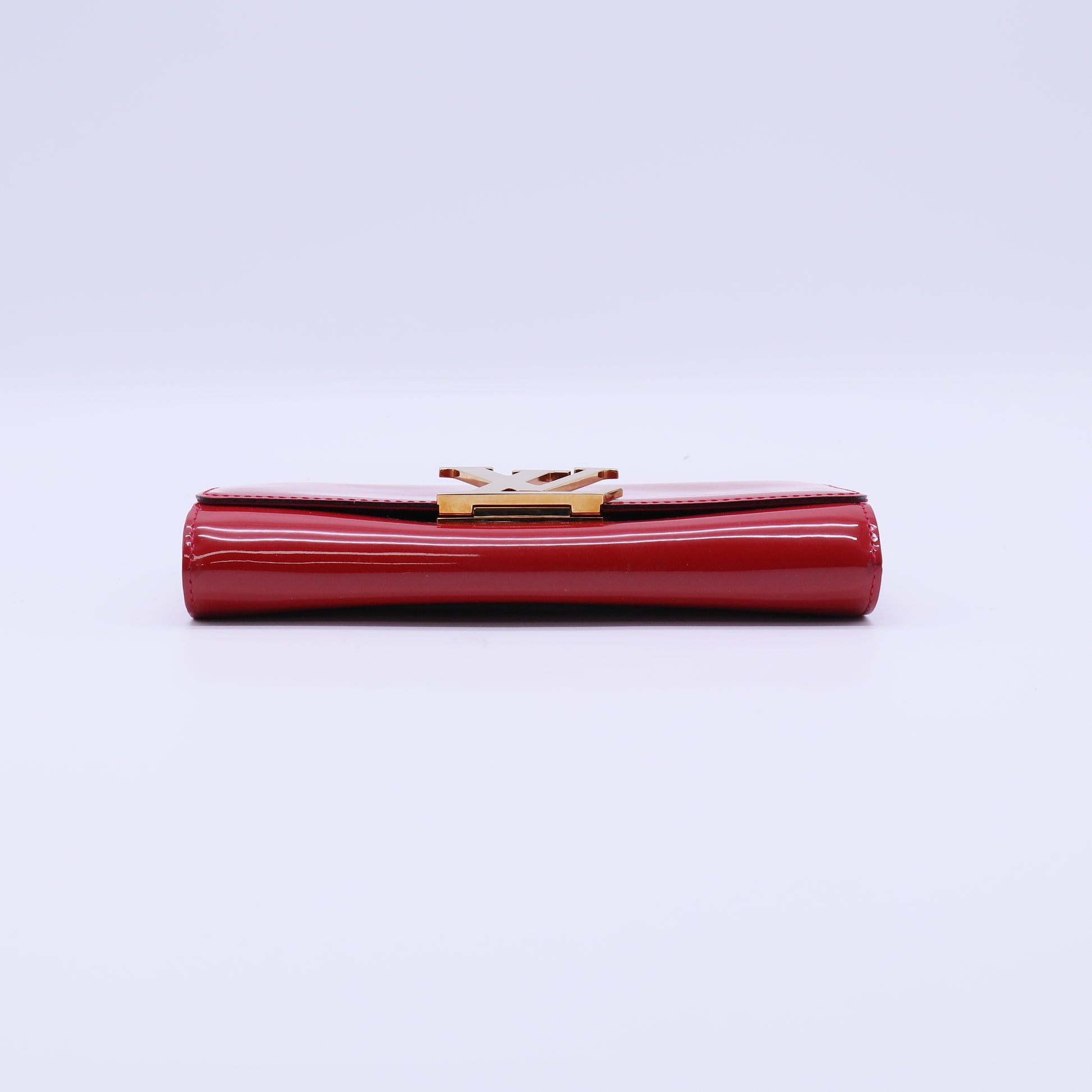 Louis Vuitton Red Vernis Leather Louise Clutch Bag twins B22115