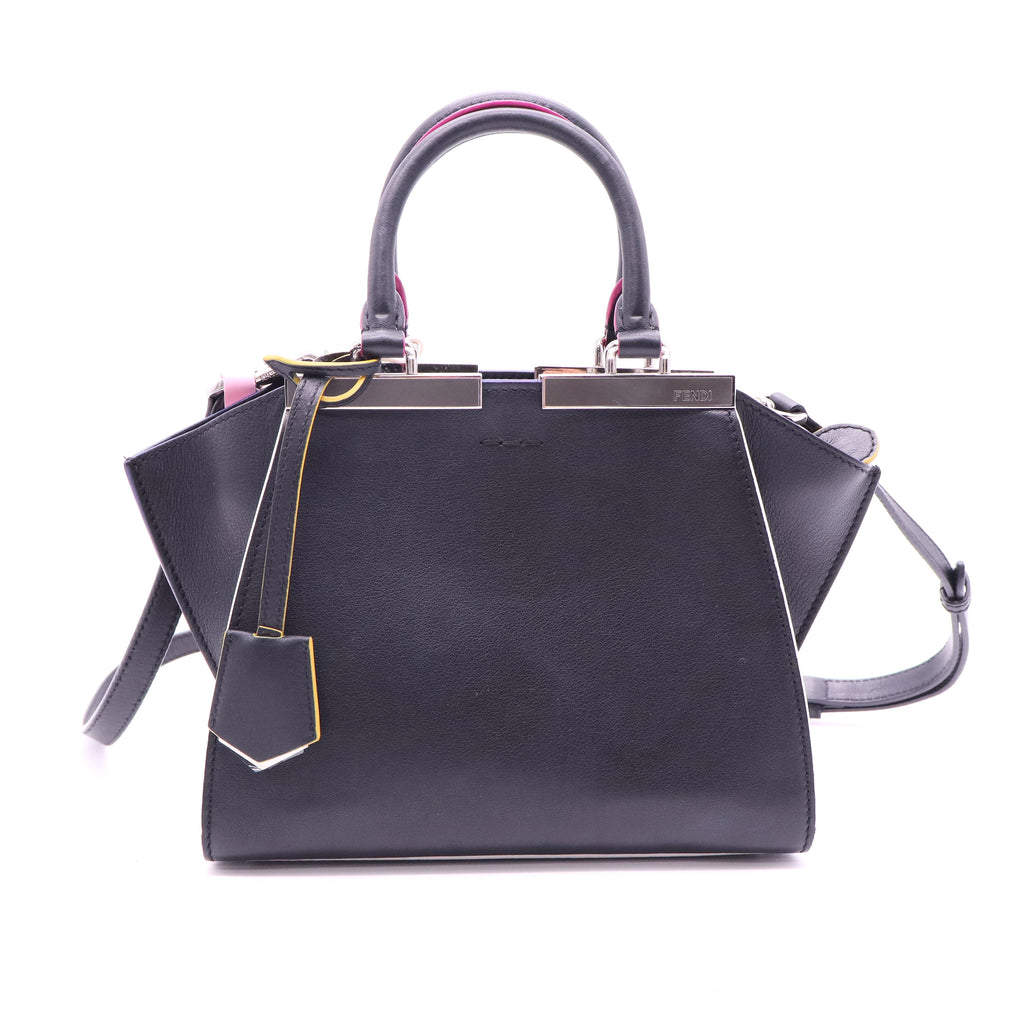 Black/White Leather 3Jours Tote Bag twins