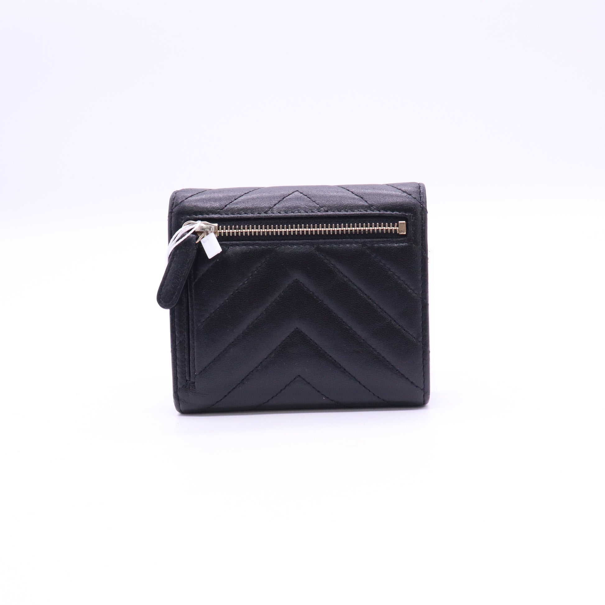 Chanel CC Compact Classic Flap Wallet Chevron Lambskin twins LDJ3552