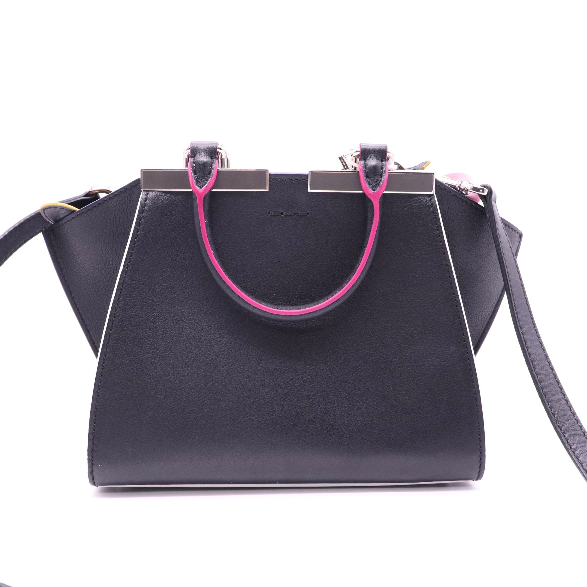 Black/White Leather 3Jours Tote Bag twins