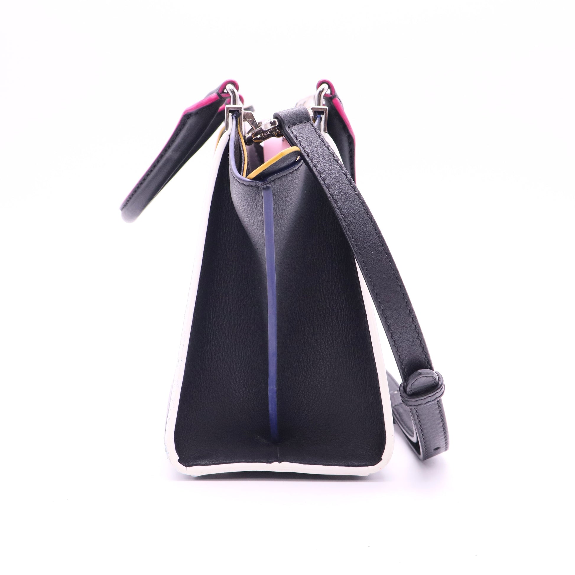 Black/White Leather 3Jours Tote Bag twins