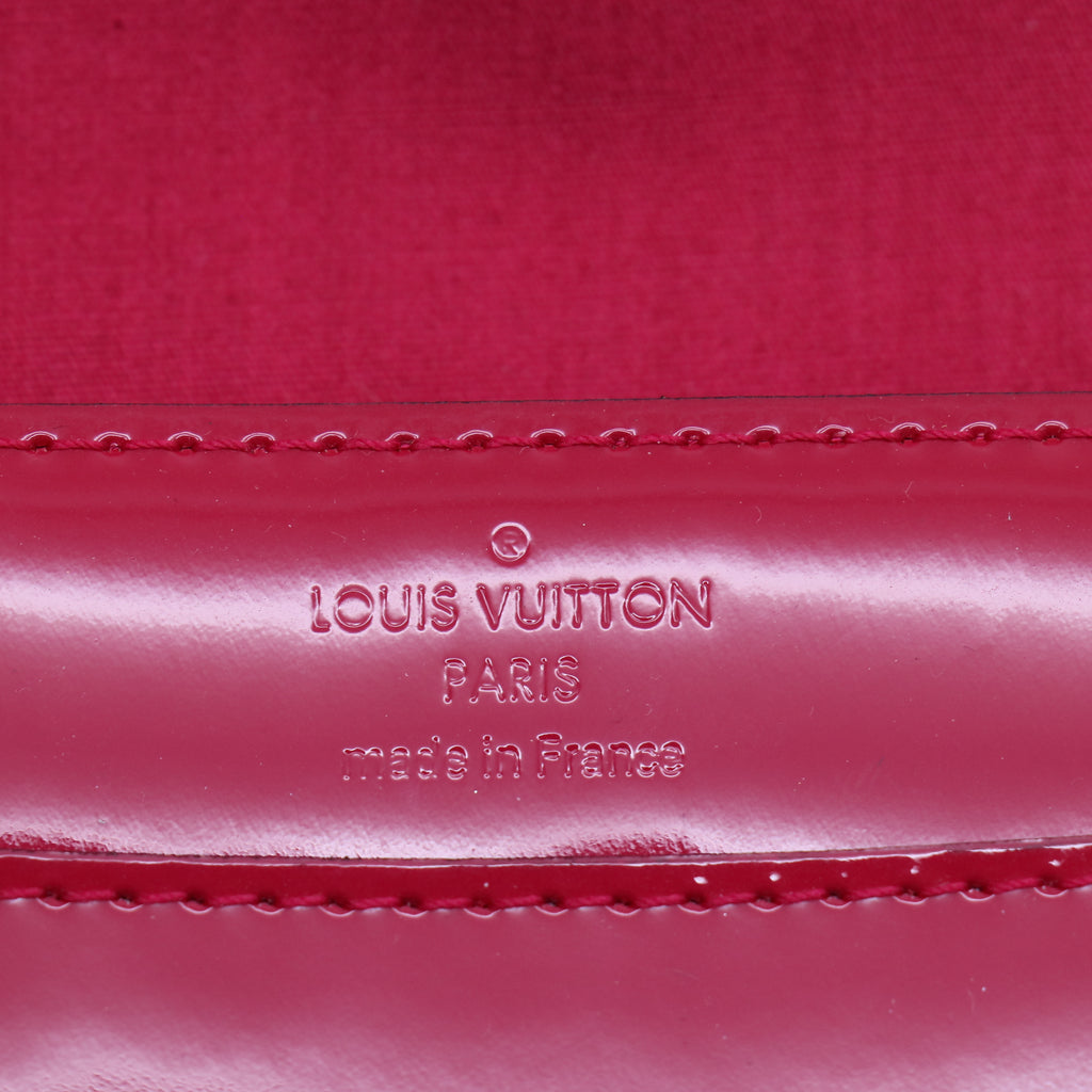 Louis Vuitton Red Vernis Leather Louise Clutch Bag twins B22115