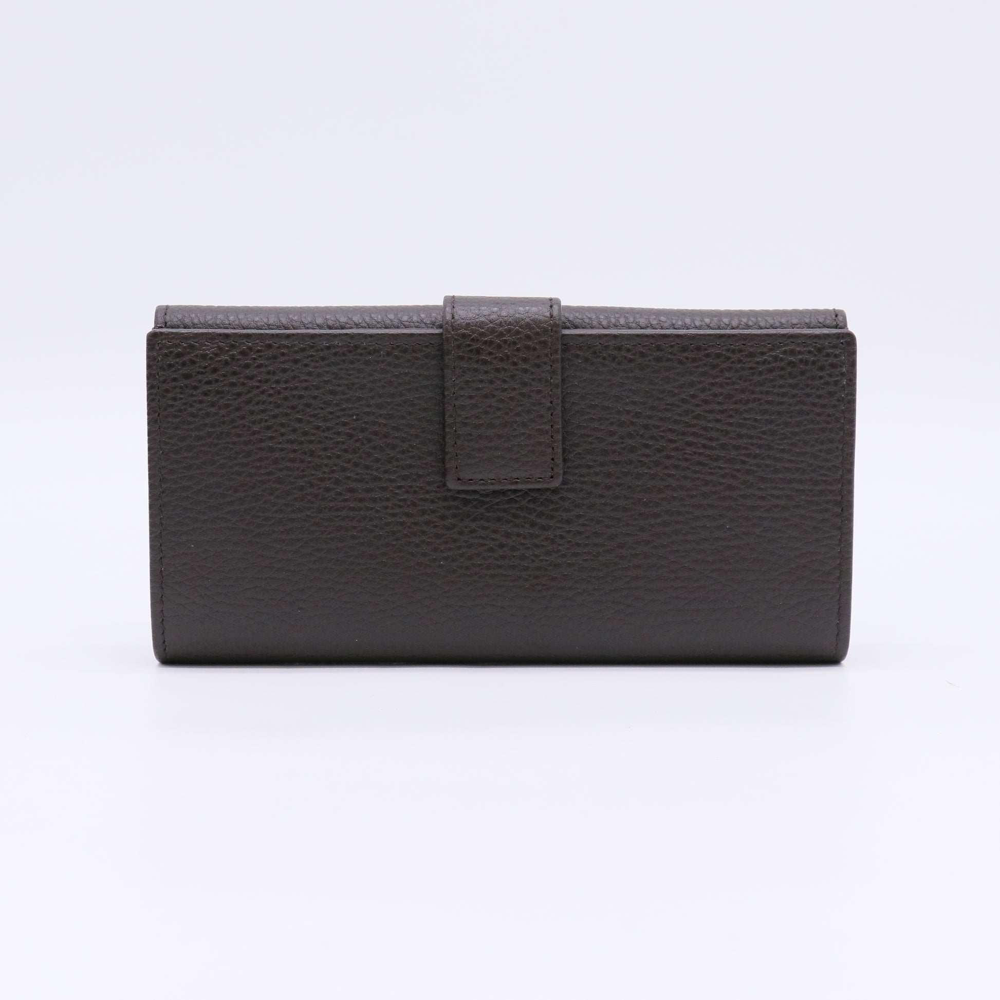 Gucci Grained Leather W-Hook Continental Long Wallet W22547