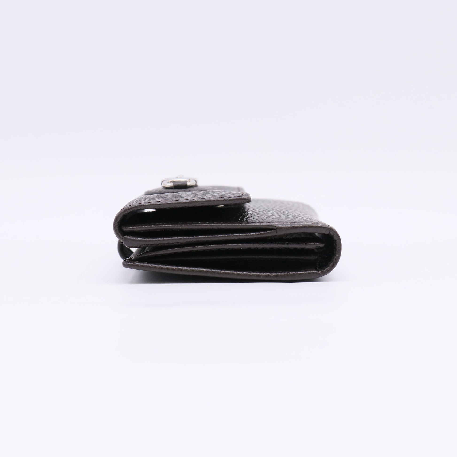 Gucci Grained Leather W-Hook Continental Long Wallet W22547