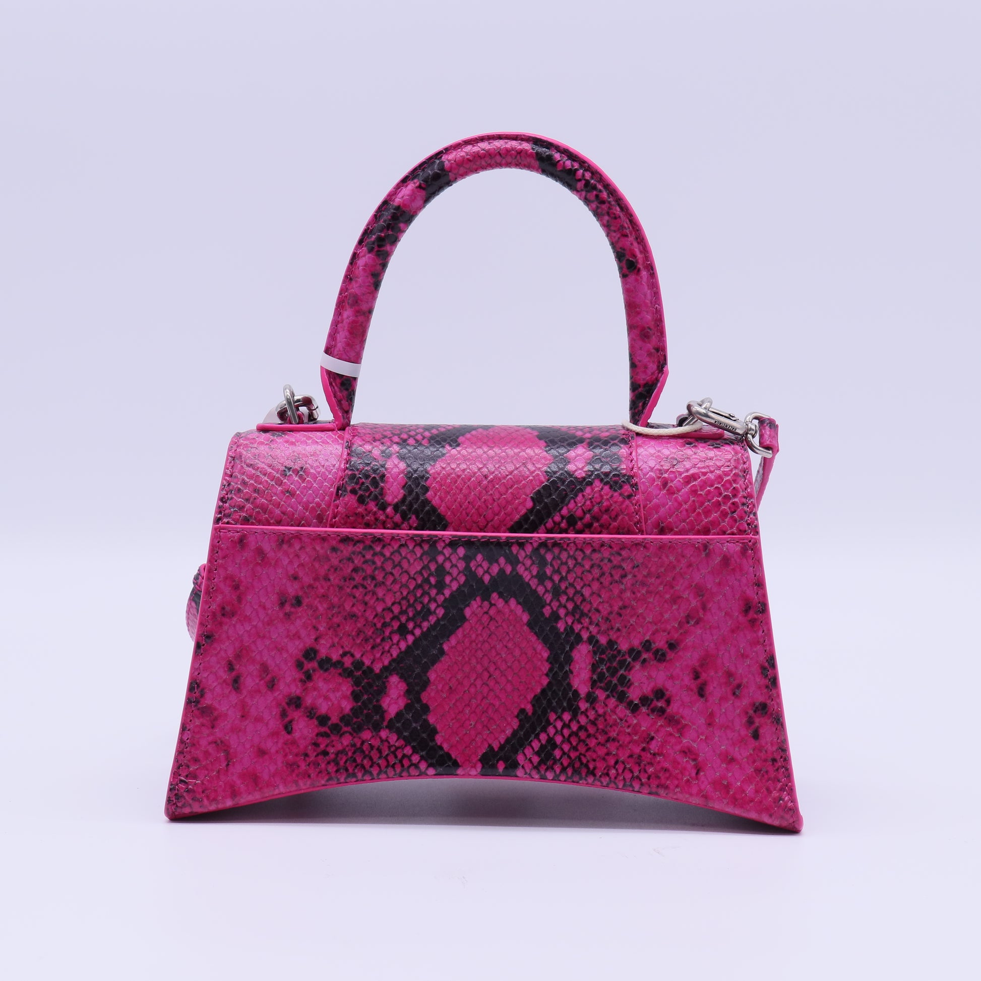 Balenciaga Hourglass Top Handle Bag Python Embossed Leather twins