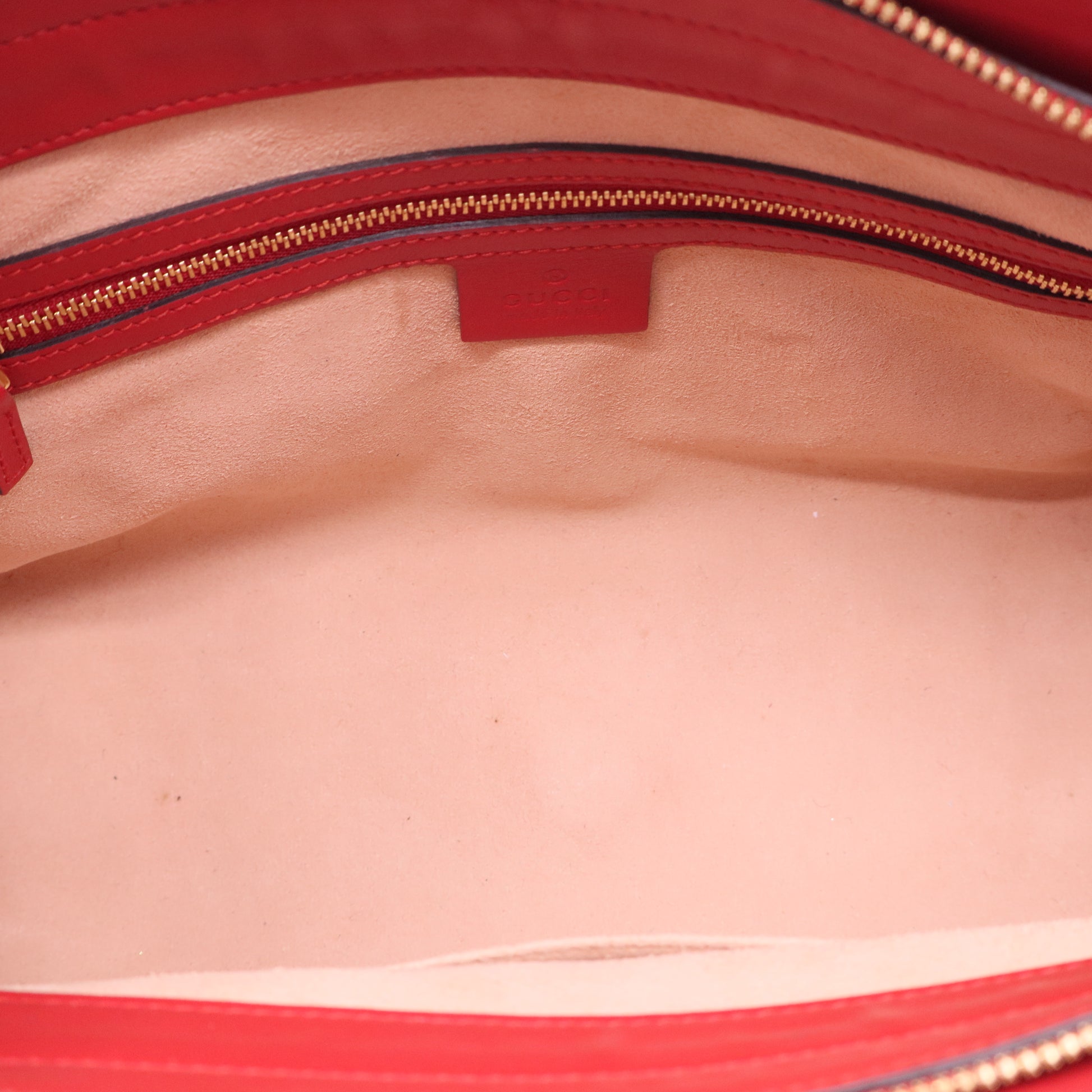 Red Guccissima Leather Soft Signature Shoulder Bag twins