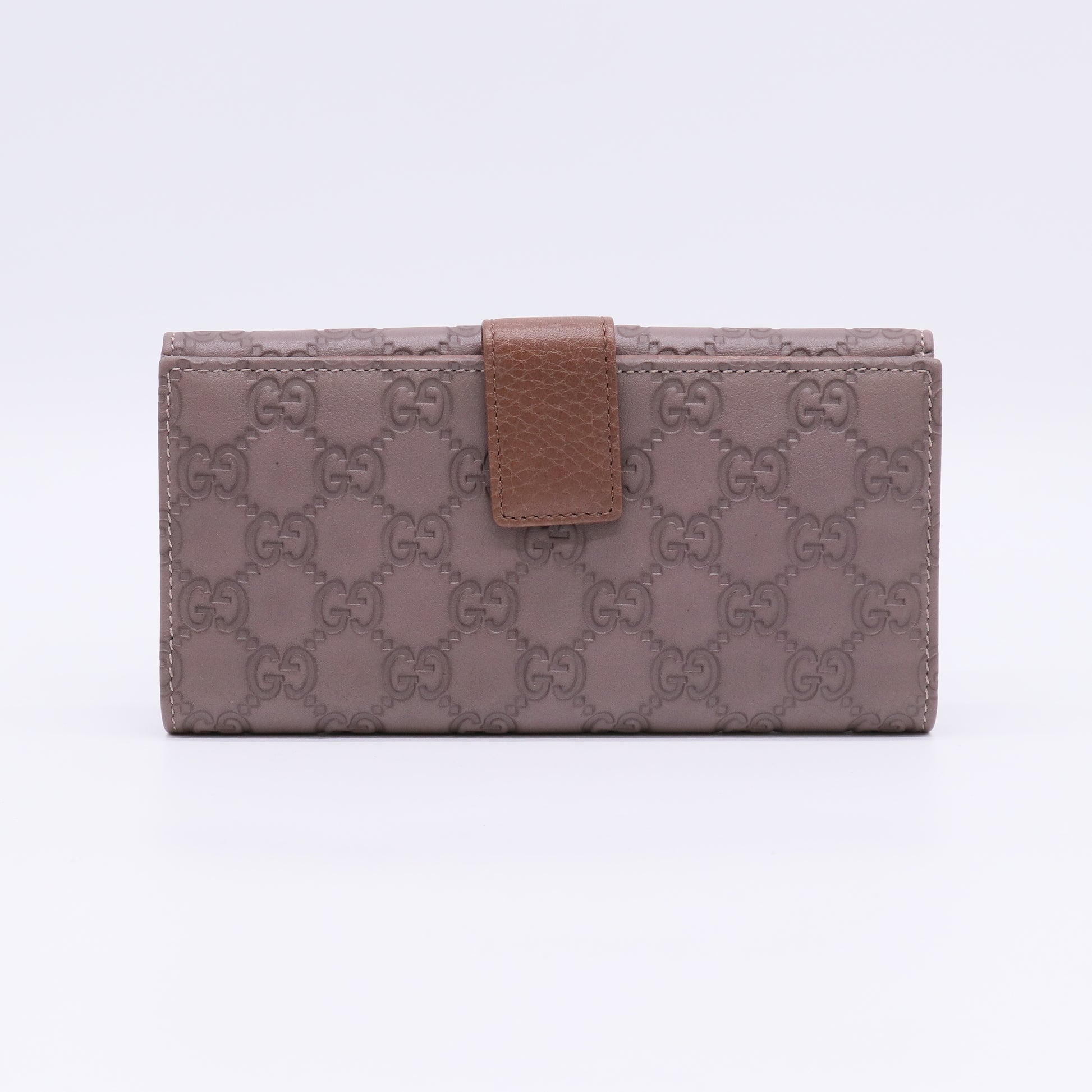 Purple Guccissima Leather Flap Continental Wallet W22553