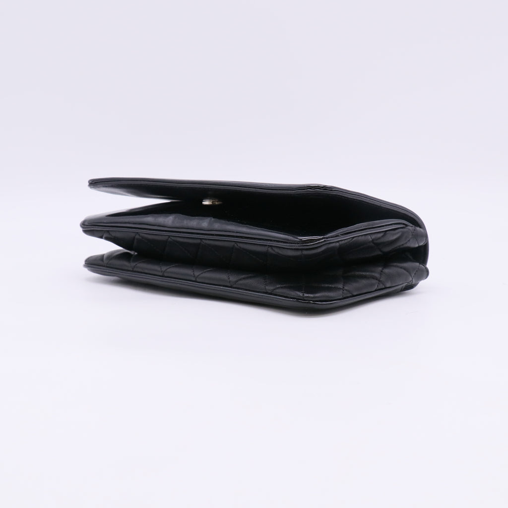 Chanel Patent Lipstick Wallet On Chain Black twins LDZ870
