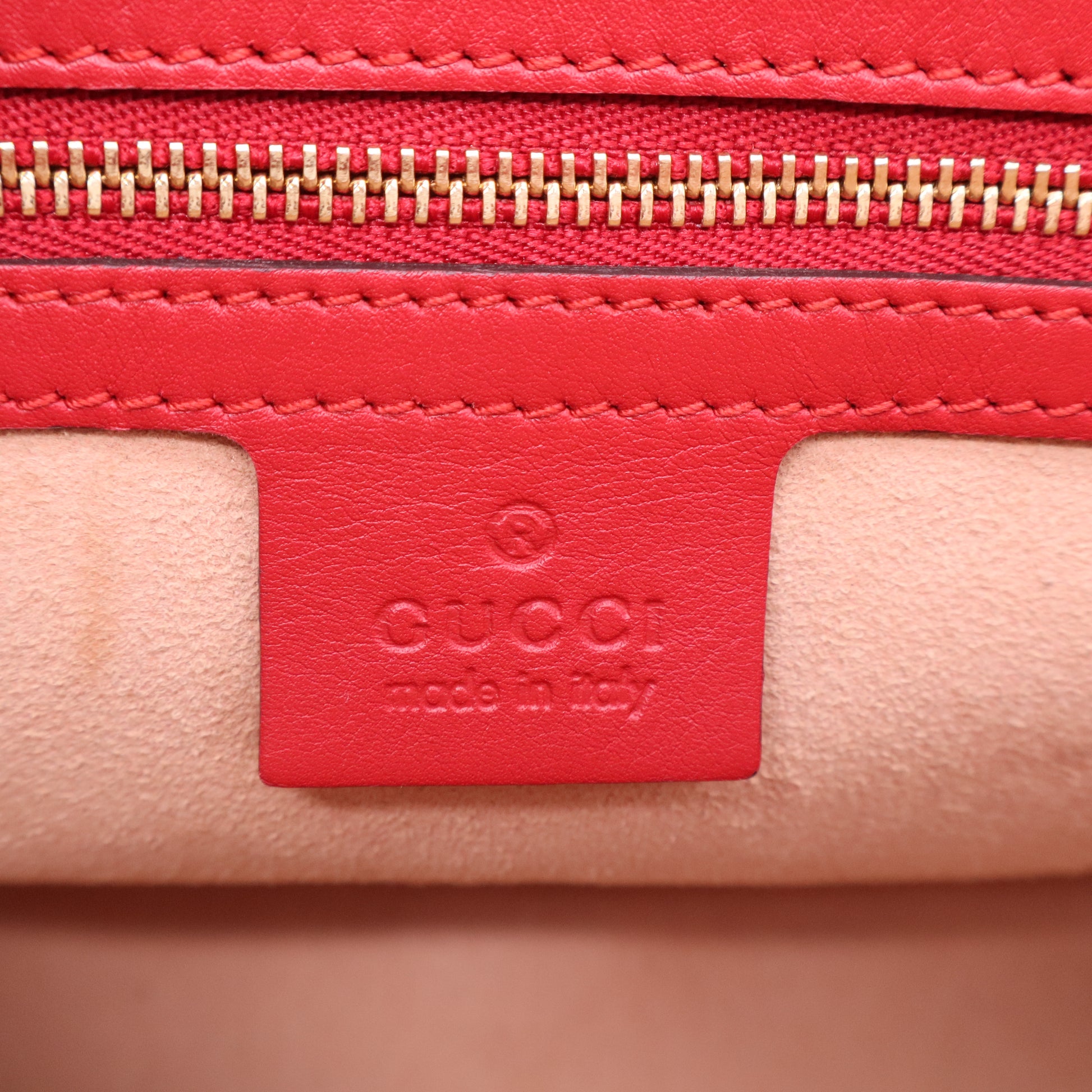 Red Guccissima Leather Soft Signature Shoulder Bag twins
