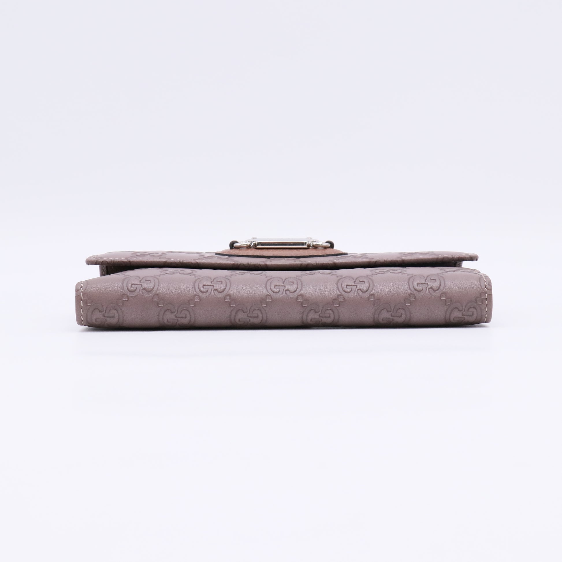 Purple Guccissima Leather Flap Continental Wallet W22553
