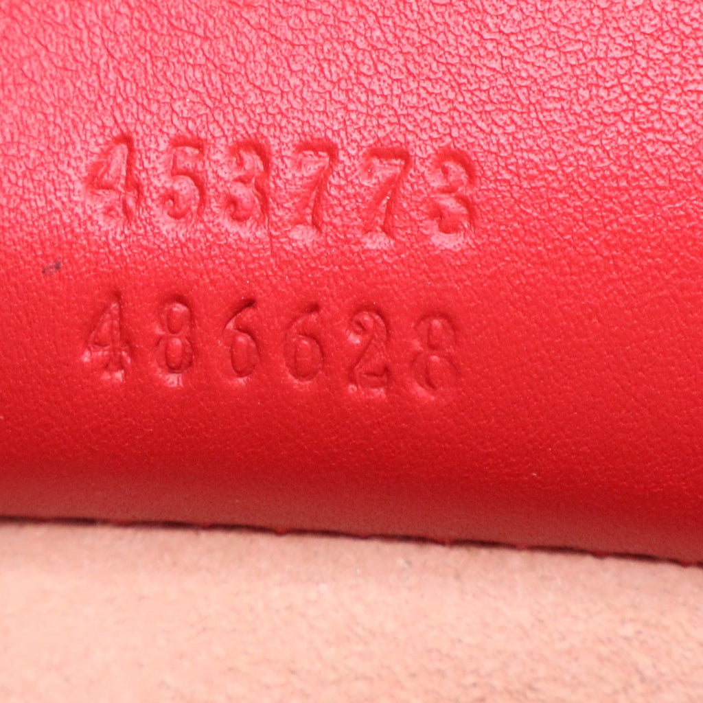 Red Guccissima Leather Soft Signature Shoulder Bag twins
