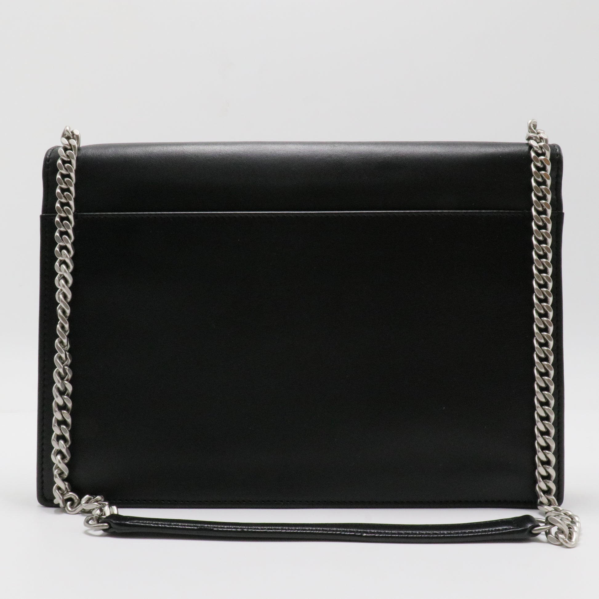 Black Quilted Lambskin Studded Monogram Gaby Shoulder Bag