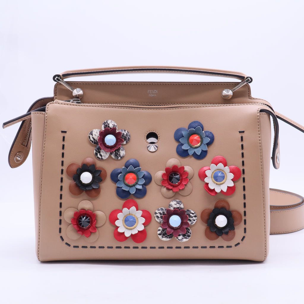 Flowerland DotCom Convertible Satchel Embellished Leather Medium B20204