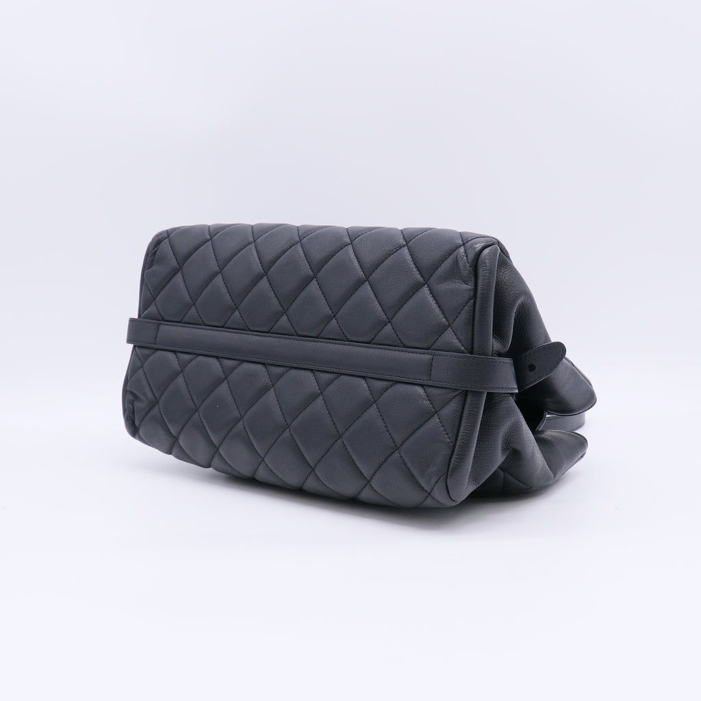 Chanel Metallic Goatskin Quilted Large City Rock Shopping Bag twins LDZ351