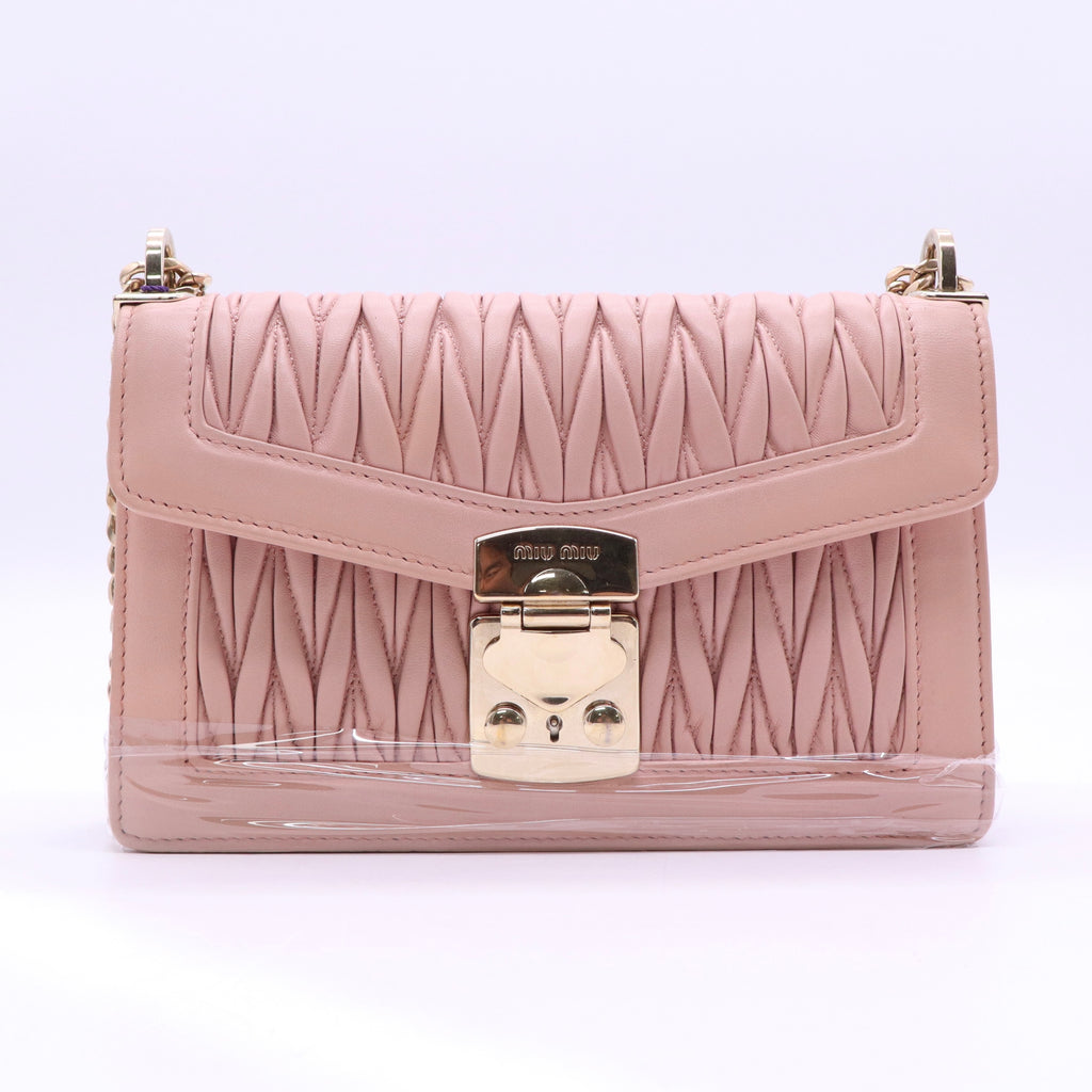 MiuMiu Confidential Shoulder Bag in Matelassé Leather twins LDJ3588