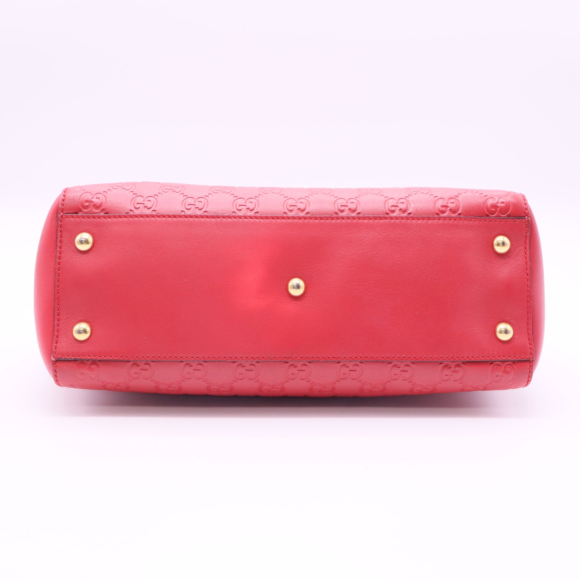 Red Guccissima Leather Soft Signature Shoulder Bag twins