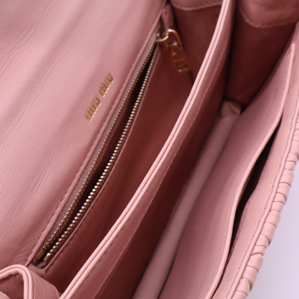 MiuMiu Confidential Shoulder Bag in Matelassé Leather twins LDJ3588