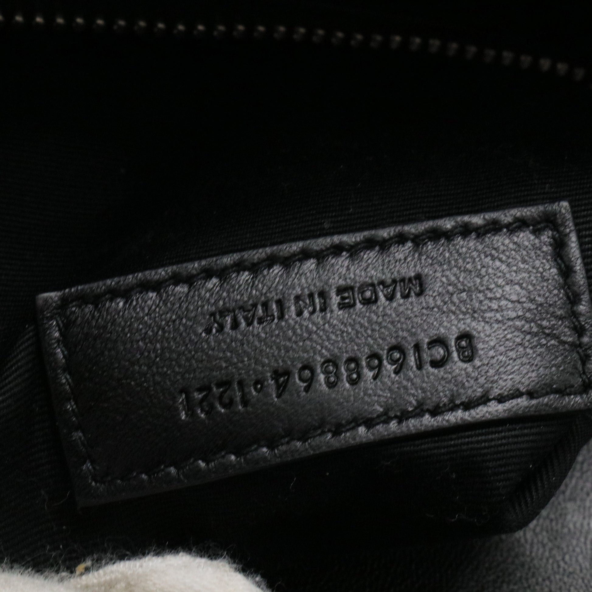 Black Quilted Lambskin Studded Monogram Gaby Shoulder Bag