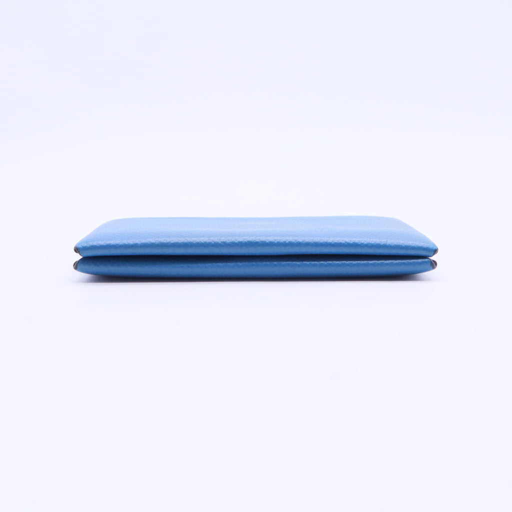 Hermès Hermes Calvi Duo Veau Epsom Coin Case Blue W20273